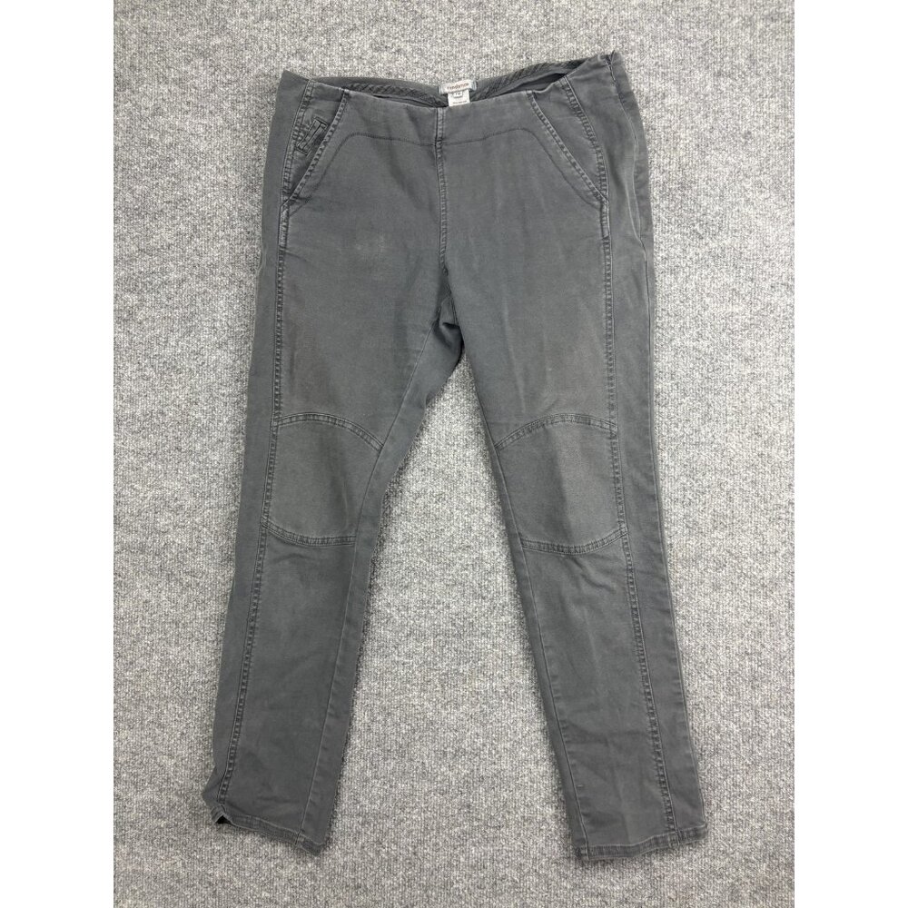 Sundance Chino Pants Womens P6 Gray Stretch Twill Straight Leg‎ Side Zip Casual
